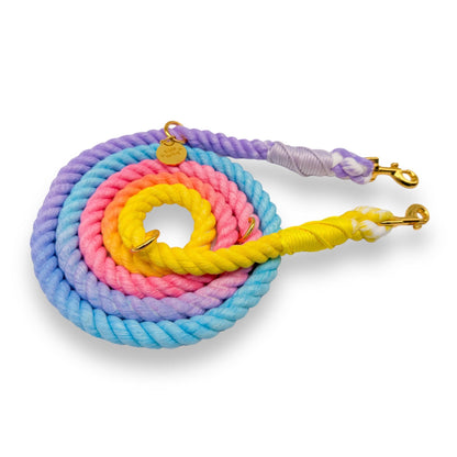 Zelda & Harley Hands Free Rope Leash Hands Free Rope Lead - Rainbow