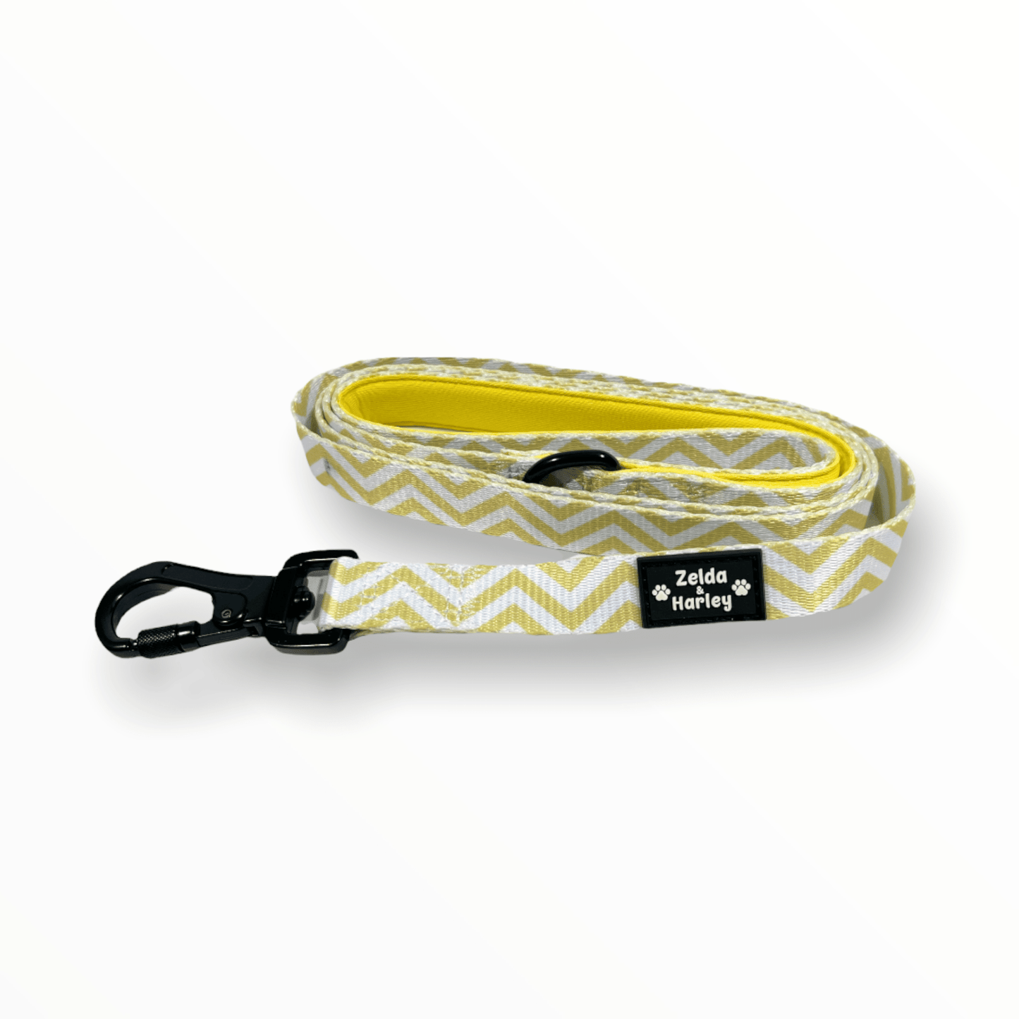 Zelda & Harley Lead Zig Zag Wag Leash - Pastel Yellow